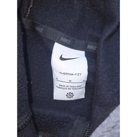Nike Therma-Fit Mens Black & Gray Full-Zip Hooded Jacket Medium - Picture 6 of 9